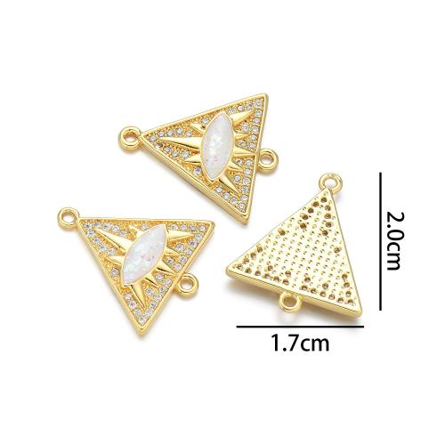 Цирконий Микро вымощает Латунный разъем, Латунь, плакирован золотом, DIY & инкрустированное микро кубического циркония & со стразами & 1/1 петля, Много цветов для выбора, не содержит никель, свинец, продается PC