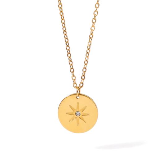 ステンレス鋼のジュエリーネックレス, 304ステンレススチール, とともに クリスタル, 18Kゴールドメッキ, ファッションジュエリー & 異なるスタイルを選択 & 女性用, 売り手 パソコン