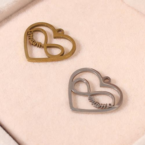 pendentifs de cœur en inox , Acier inoxydable 304, coeur, Placage, DIY & creux, plus de couleurs à choisir Vendu par PC