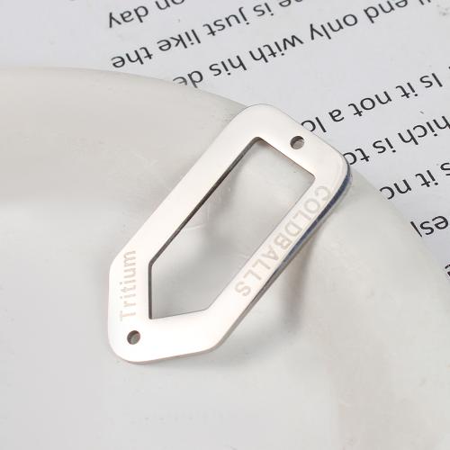 Stainless Steel Charm Connector, 304 Stainless Steel, silver color plated, DIY, silver color 