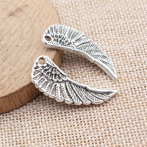 Aile en forme de pendentifs en alliage de Zinc, forme d'aile, Placage, DIY, plus de couleurs à choisir, Vendu par PC[