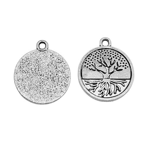 Bijoux pendentifs en Zinc alliage , alliage de zinc, Rond, Placage, DIY, Vendu par PC