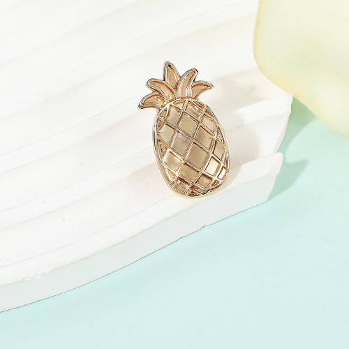 Zinc Alloy Jewelry Brooch, Pineapple, Unisex, golden 