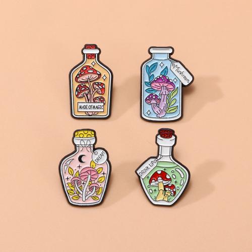Broche émail, alliage de zinc, Bouteille, unisexe & styles différents pour le choix, noire, Vendu par PC
