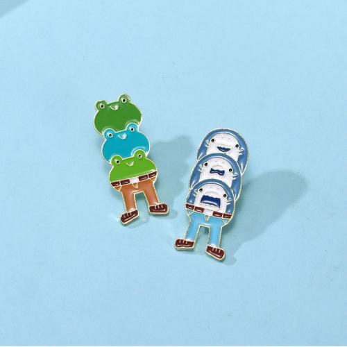 Broche émail, alliage de zinc, unisexe & styles différents pour le choix, doré, Vendu par PC