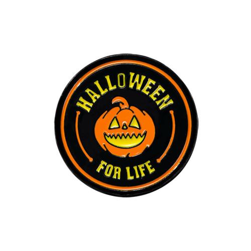 Broche Halloween, alliage de zinc, Rond, Halloween Design & unisexe & émail, noire, Vendu par PC[