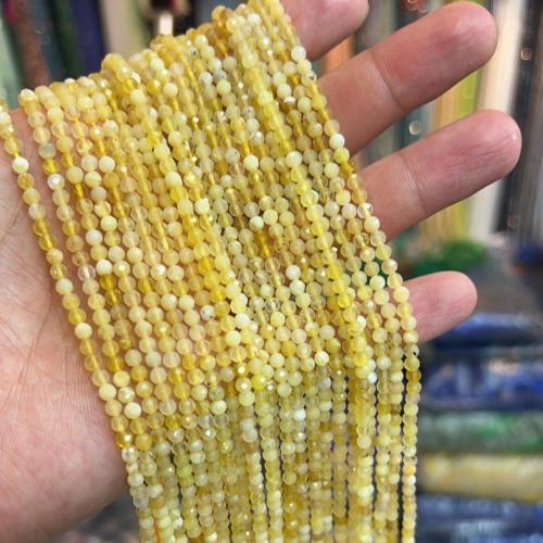 Globules de protéine, Jaune Apal, DIY, grade A, 4mm Environ 16 pouce, Vendu par brin