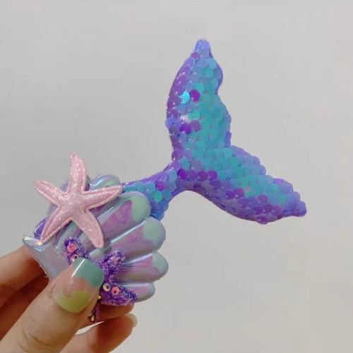 tissu accessoires de cheveux pour enfants, avec Sequin en plastique, Queue de sirène, Mignon & Fille, plus de couleurs à choisir Vendu par PC[
