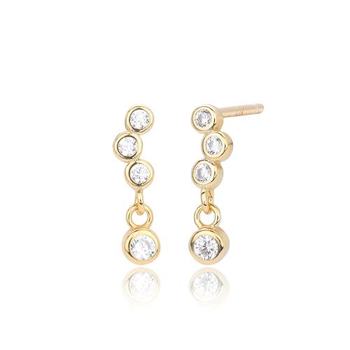 925 пробы Сережка, инкрустированное микро кубического циркония & Женский, Много цветов для выбора продается Пара