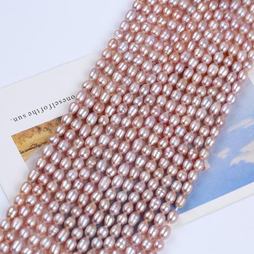 Perles d'eau douce de culture de riz, perle d'eau douce cultivée, DIY, plus de couleurs à choisir, 4-5mm cm, Vendu par brin[