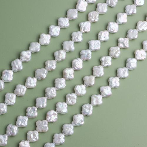 Naturel d'eau douce perles, perle d'eau douce cultivée, Baroque, DIY, blanc, 约10mm cm, Vendu par brin[
