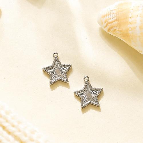 Stainless Steel Star Pendant, 304 Stainless Steel, gold color plated, DIY, silver color 