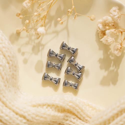 Stainless Steel Pendants, 304 Stainless Steel, Bowknot, gold color plated, DIY, silver color 