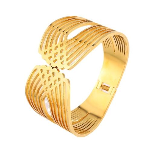 Bracelet en acier inoxydable, Acier inoxydable 304, Placage, bijoux de mode & pour femme & creux, doré, Vendu par PC[