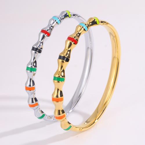 Bracelet en acier inoxydable, Acier inoxydable 304, Placage, bijoux de mode & pour femme & émail, plus de couleurs à choisir, Vendu par PC[