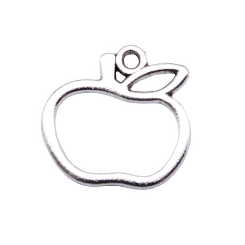 Zinklegierung Obst Anhänger, Apfel, plattiert, DIY & hohl, 19x20mm, 20PCs/Tasche, verkauft von Tasche