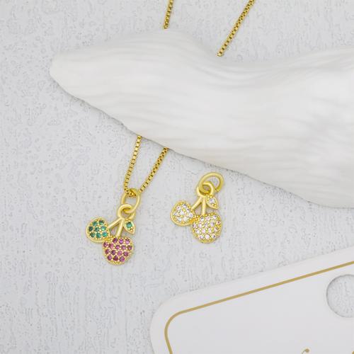 Cubique Pendentif en laiton zircon pavent, Placage, DIY & pavé de micro zircon, doré, Vendu par PC