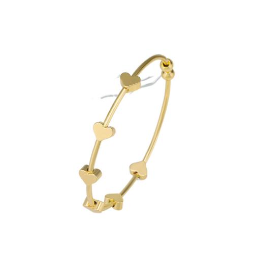 laiton bracelet manchette, Placage, bijoux de mode, doré, Vendu par PC