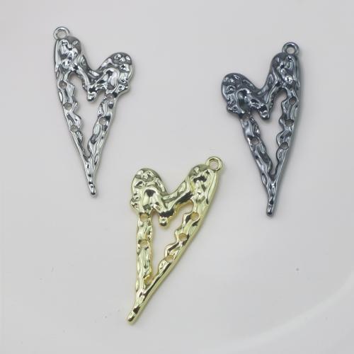 Colgantes de Aleación de Zinc en Forma de Corazón, chapado, Bricolaje, más colores para la opción, Vendido por UD