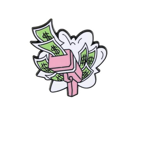 Broche émail, alliage de zinc, Placage, unisexe, noire, Vendu par PC