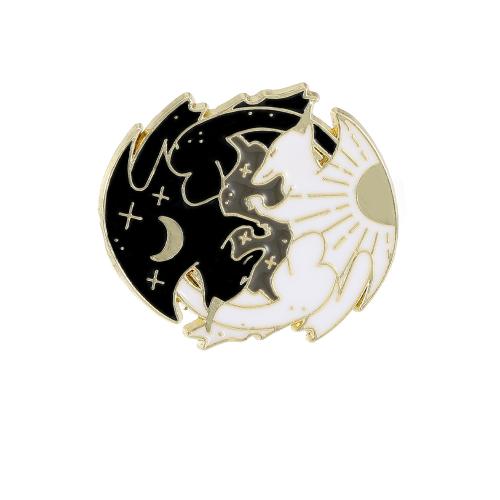 Broche émail, alliage de zinc, unisexe, doré, Vendu par PC