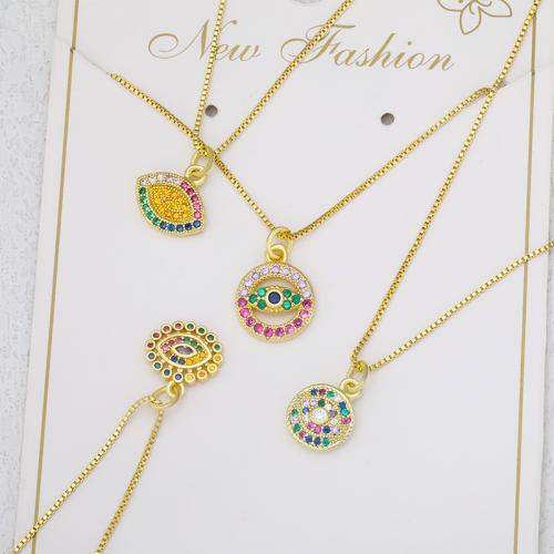Cubique Pendentif en laiton zircon pavent, Placage, DIY & pavé de micro zircon, doré, Vendu par PC