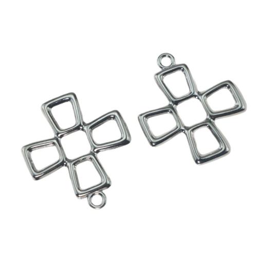Colgantes de Aleación de Zinc en Forma Cruces, chapado en color de plata, Bricolaje & hueco, plateado, Vendido por UD