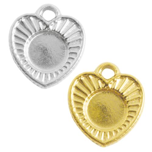 Monture de pendentif en acier inoxydable, Acier inoxydable 304, coeur, Placage, DIY, plus de couleurs à choisir Vendu par sac