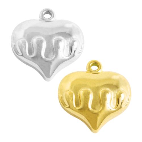 pendentifs de cœur en inox , Acier inoxydable 304, coeur, Placage, DIY, plus de couleurs à choisir Vendu par sac