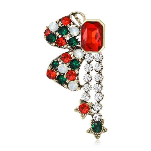 Strass Zink Legierung Brosche, Zinklegierung, plattiert, Modeschmuck & mit Strass, keine, verkauft von PC