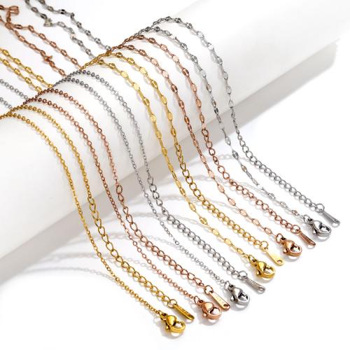 304 Stainless Steel Necklace Chain, with 2inch extender chain, plated, DIY Approx 15.7 Inch 