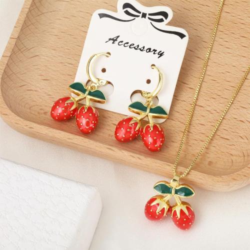 Conjunto de la joya de cobre amarillo, metal, colgante & pendiente, chapado, Bricolaje & esmalte, más colores para la opción, libre de níquel, plomo & cadmio, Vendido por UD