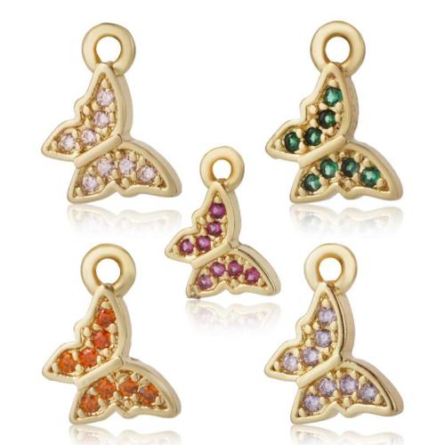 Cubique Pendentif en laiton zircon pavent, Placage, DIY & pavé de micro zircon, plus de couleurs à choisir, protéger l'environnement, sans nickel, plomb et cadmium, Vendu par PC[