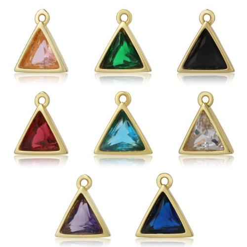 Cubique Pendentif en laiton zircon pavent, Placage, DIY & pavé de micro zircon, plus de couleurs à choisir, protéger l'environnement, sans nickel, plomb et cadmium, Vendu par PC[