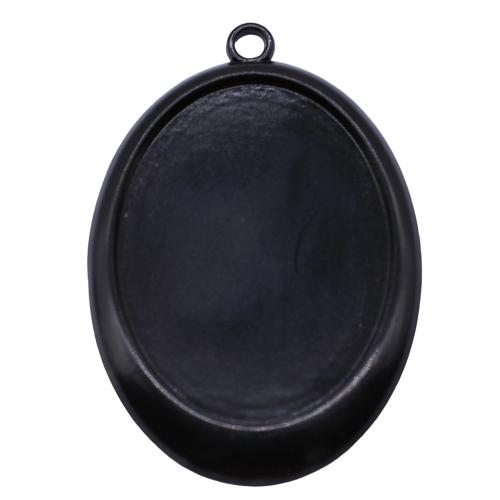 Pendantif en Alliage de zinc  , Placage, DIY, noire, Diamètre inté Environ Vendu par PC