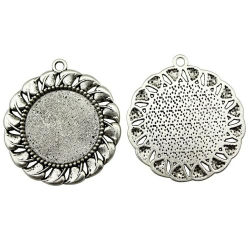 Pendantif en Alliage de zinc  , Rond, Placage, DIY, Diamètre inté Environ 30mm, Vendu par PC