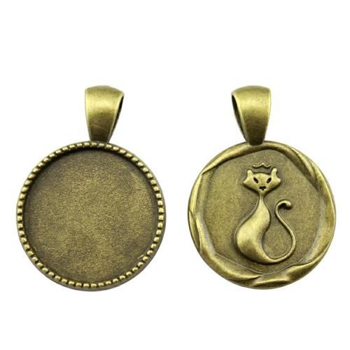 Pendantif en Alliage de zinc  , Rond, Placage, DIY, plus de couleurs à choisir, Diamètre inté Environ 20mm, Vendu par PC