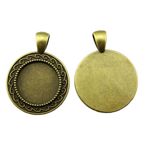Pendantif en Alliage de zinc  , Rond, Placage, DIY, couleur bronze antique, Diamètre inté Environ 18mm, Vendu par PC