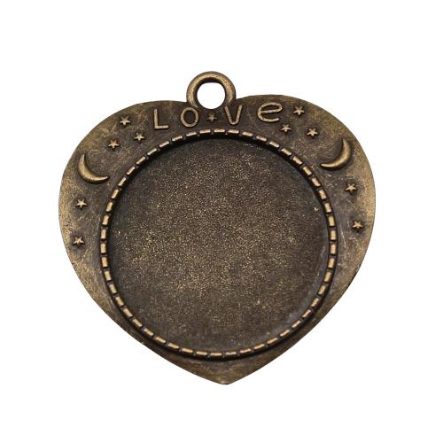 Pendantif en Alliage de zinc  , coeur, Placage, DIY, plus de couleurs à choisir, Diamètre inté Environ 25mm, Vendu par PC