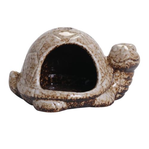 Porcelain Incense Burner, Turtle, half handmade, for home and office [
