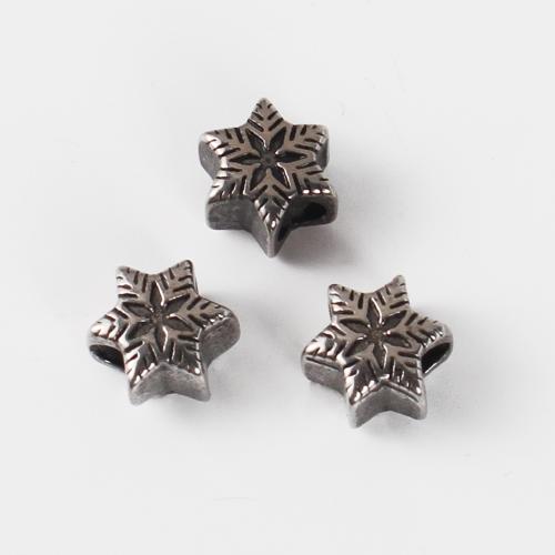 Billes en acier inoxydable, Acier inoxydable 304, fleur, Placage de couleur argentée, DIY, argent Diamètre inté Environ 4.8mm, Vendu par PC