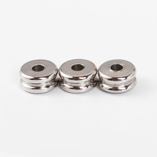 Stainless Steel Beads, 304 Stainless Steel, Round, silver color plated, DIY, silver color Inner Approx 2mm 