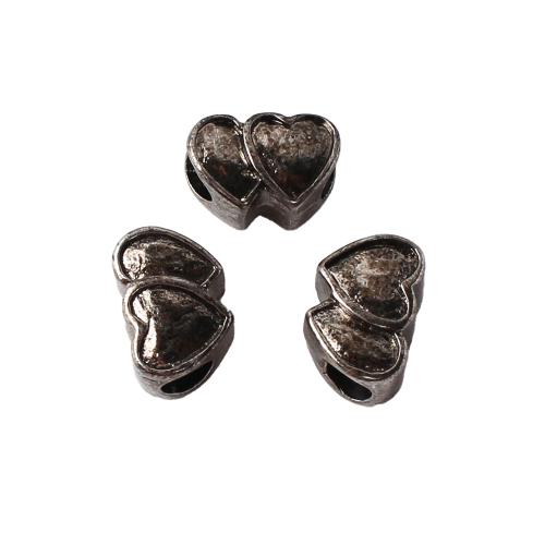 Stainless Steel Beads, 304 Stainless Steel, Heart, silver color plated, DIY, silver color Inner Approx 4.5mm 