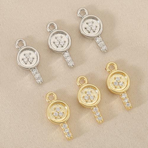 Cubique Pendentif en laiton zircon pavent, Placage, DIY & pavé de micro zircon, plus de couleurs à choisir Vendu par sac[