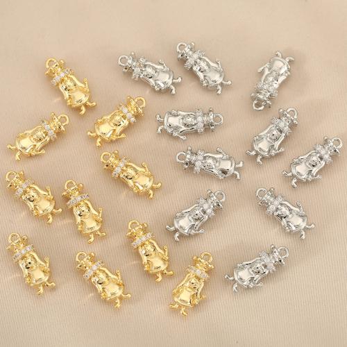 Cubique Pendentif en laiton zircon pavent, Placage, DIY & pavé de micro zircon, plus de couleurs à choisir Vendu par sac[