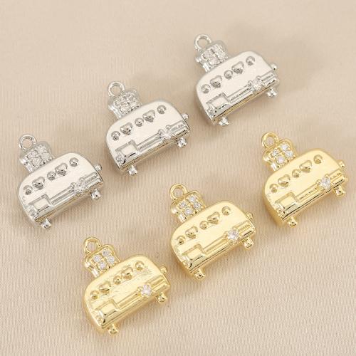 Cubique Pendentif en laiton zircon pavent, Placage, DIY & pavé de micro zircon, plus de couleurs à choisir Vendu par sac[
