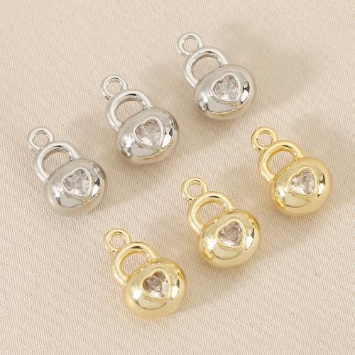 Cubique Pendentif en laiton zircon pavent, Placage, DIY & pavé de micro zircon, plus de couleurs à choisir Vendu par sac[