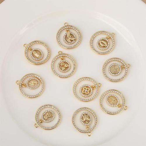 Cubique Pendentif en laiton zircon pavent, Placage, DIY & pavé de micro zircon, plus de couleurs à choisir, protéger l'environnement, sans nickel, plomb et cadmium, Vendu par PC[