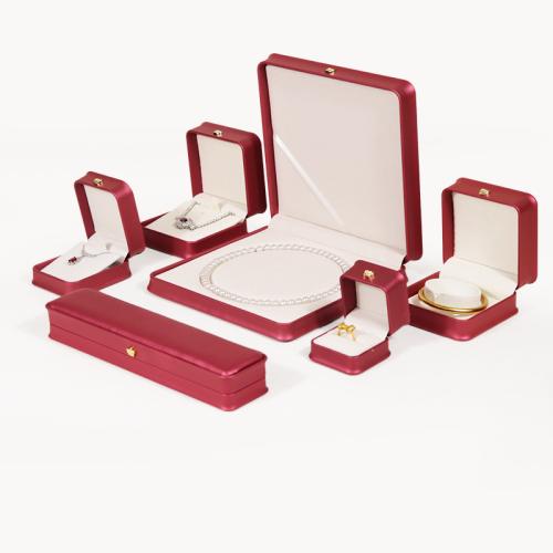plastique boîte-cadeau, avec cuir PU & velours de coton, normes différentes pour le choix, plus de couleurs à choisir, Vendu par PC