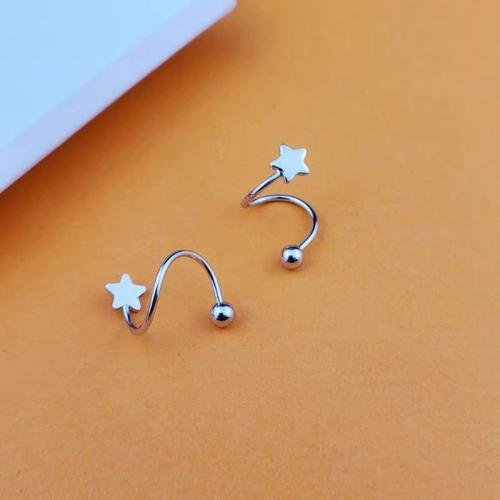 Acier inoxydable 304 piercing oreille, unisexe & styles différents pour le choix, couleur originale Vendu par PC[